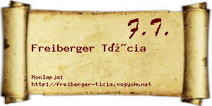 Freiberger Tícia névjegykártya